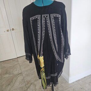 Sana Safinaz Stitched Black Embroidered Shirt/Kameez, Size M